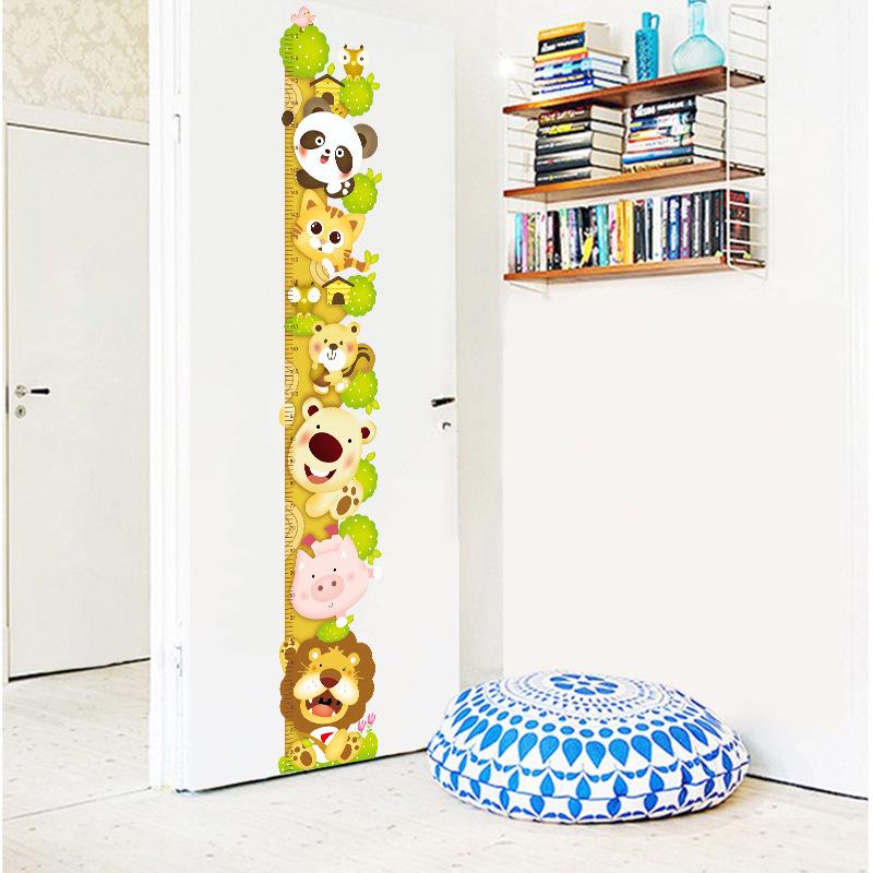 Raccoon height stickers bedroom children's room removable wall stickers removable wallpapers