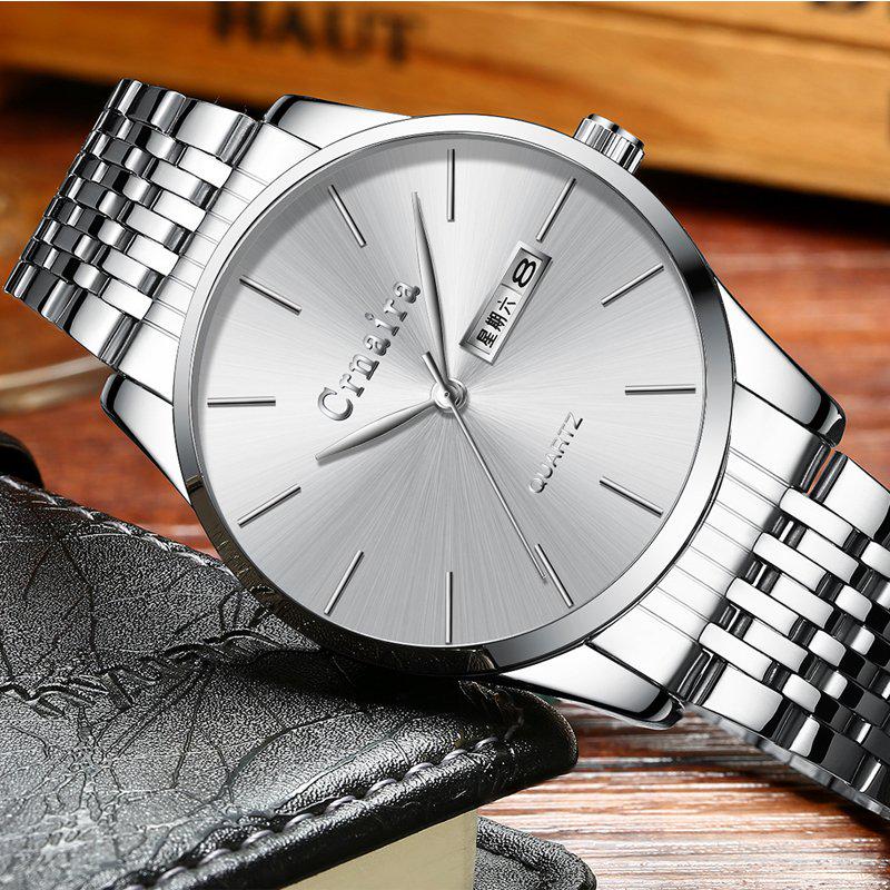 High Quality  Quartz Waterproof Buckle Male Top Luxury Brand Steel Wrist Watches for Men