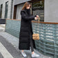 Stand-up Collar Hooded Down Jacket Padded Jacket Women Fall/winter Loose Padded Jacket Women Long Over-the-knee Padded Jacket Straight Slim Coat