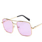 Fashion Square Sunglasses Women Brand Design Metal Frame Gradient Lenes Oversized Ladies Sun Glasses