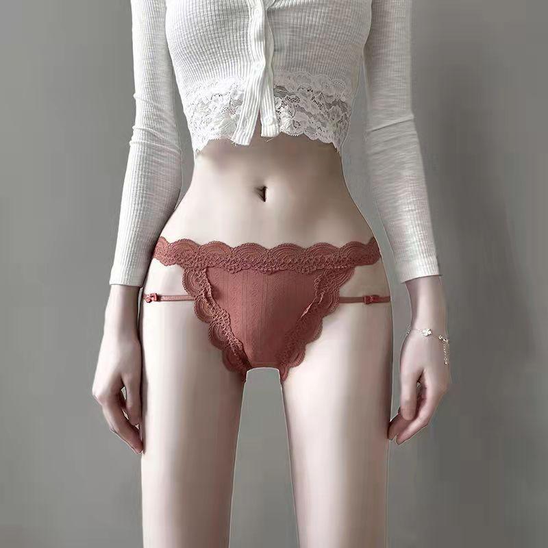 Female Cotton Antibacterial Underwear Lace Sexy Charming Seamless Underwear Japanese Student Girl Mid-waist Briefs Sport Panties Micro G-string