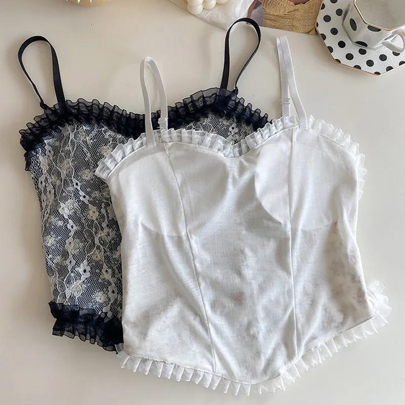 Lace Camisole Women's Outer Wear Trendy Inner Design Niche Short Beautiful Back Tube Top Top