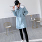 Women's   Faux Fur Lined Parka Long Hooded Parka Jacket with Detachable Liner Drawstring  Faux Fox Fur Coat with Faux Fur Collar Plus Size