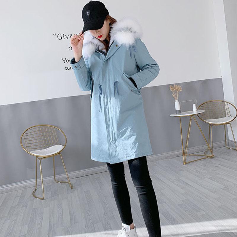 Women's   Faux Fur Lined Parka Long Hooded Parka Jacket with Detachable Liner Drawstring  Faux Fox Fur Coat with Faux Fur Collar Plus Size