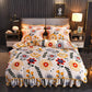 Thick Gold Mink Velvet Coral Velvet Four-piece Flannel French Velvet Bed Skirt Warm Quilt Cover Sheet