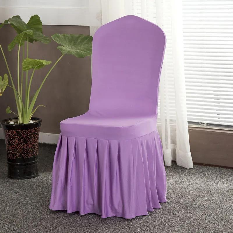 Universal All-inclusive Chair Cover Household One-piece Chair Cover Solid Color Skirt Elastic Chair Cover Hotel Generalv