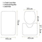 4-piece Shower Curtain and Cushion Bathroom Set Shower Curtain Non-slip Bath Mat Toilet Seat Cover Carpet Home Decor