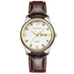 Mens Watch Ultra-thin Men Simple Synthetic Leather Analog Quartz Sport Business Watch