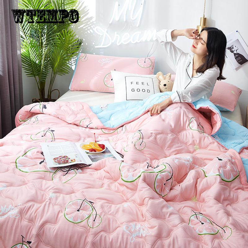 WTEMPO Cotton Summer Air Conditioner Is Cool By Summer and  Is Printed with Thin Quilt Comfort