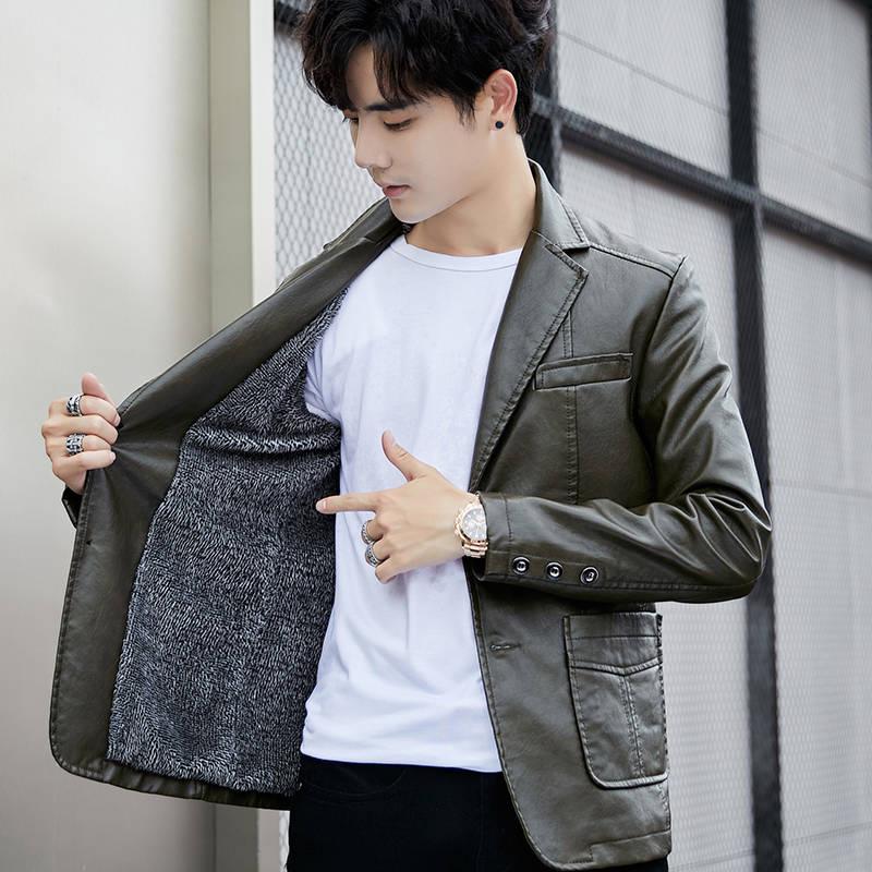 Plus Size Mens Leather Jackets Fall Winter Coat Men Faux Coats Biker Motorcycle Male Jacket Tops