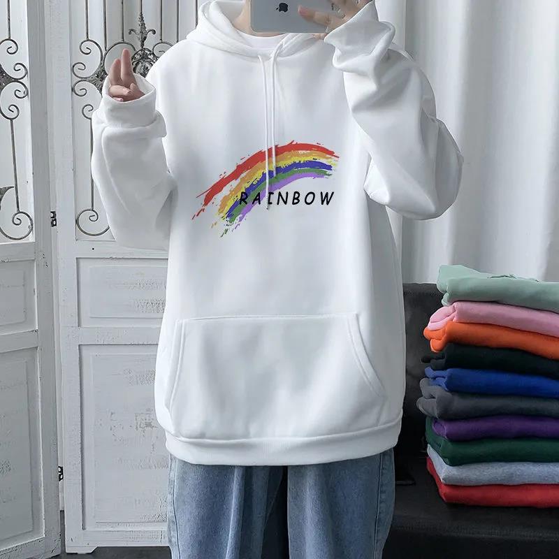 Winter Hooded Pullover Sweater Male Youth Plus Velvet Thick Warm Comfortable Loose Top