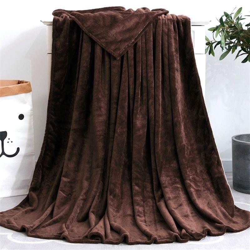 Arctic Fleece Blanket Blanket Thick Pure Color Plush Bed Sheet Winter Coral Fleece Double-sided Plus Fleece Warm and Breathable Blanket
