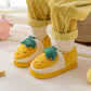 Baby Girls Cotton Slippers Winter Children's Fur Slippers Boys Home Indoor Shoes Non-Slip Kids Slippers