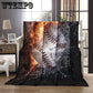 football Printing Flannel Lamb Cashmere Double Sided Blanket Thick Winter Warm