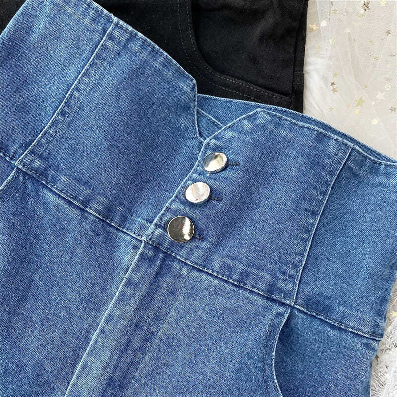 High Waist Denim Shorts Female Summer Retro Student Korean Version Was Thin and Wild Loose Wide-leg Shorts