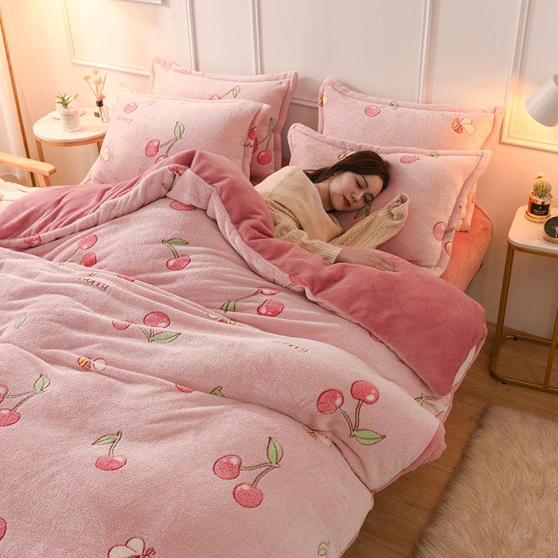4pcs Bed Cover Set Cartoon Duvet Cover Bed Sheets And Pillowcases Comforter Bedding Set