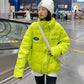 Glossy Short Women's Down Jacket Winter Korean Style Loose Cotton Clothes Casual Stand-collar Cotton Jacket