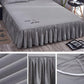 Four Seasons Universal Non-slip Mattress Cover Machine Washable Solid Color Bed Cover Double Bed Household