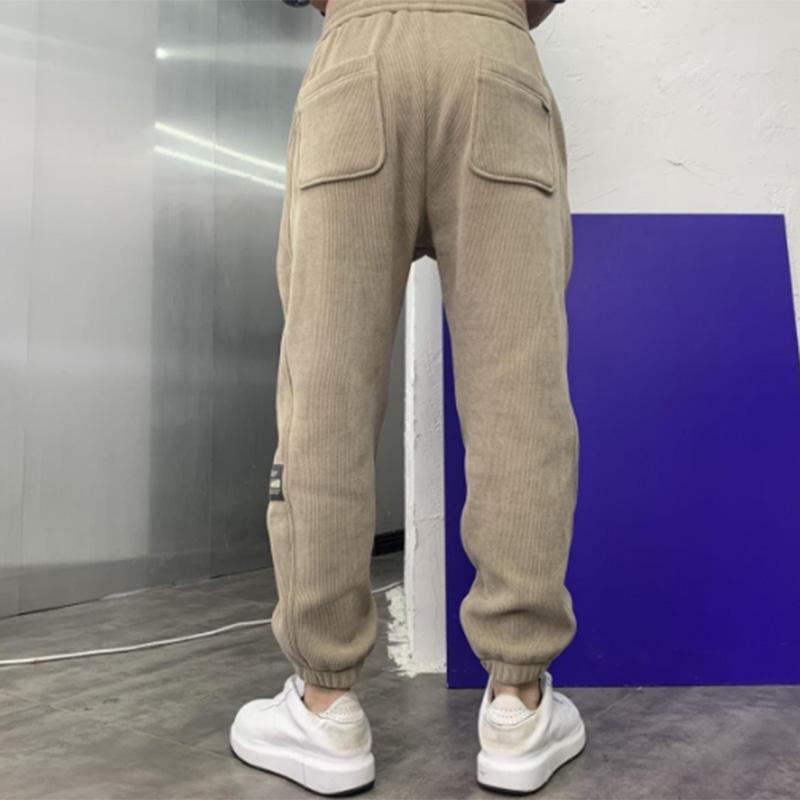 Men's Corduroy Casual Pants Men's Trend Loose Labeling Student All-match Sports Long Pants