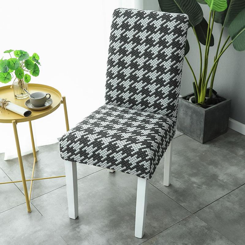 2/4/6Pcs Jacquard Plain Dining Chair Cover Spandex Elastic Chair Slipcover Case Stretch Chair Cover for Wedding Hotel Banquet