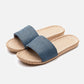 Summer Men and Women Couple Slippers Check Linen Slippers Sweat-absorbent Non-slip Ultra-light Sandals and Slippers Comfortable Home