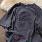 3D Engraved T-shirt Solid Color Retro Tees Summer Men O-neck Short Sleeve Shirt Bump Trend Casual Thin Pullover