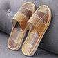 Rattan Grass Sandals Men and Women Summer Non-slip Couple Sandals Women's Bedroom Spring and Autumn Slippers Home