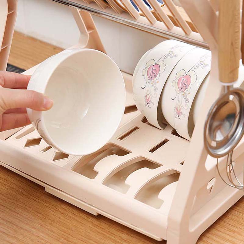 Kitchen Shelf Bowl Dish Storage Shelving Tableware Cupboard Multi-storey Storage Rack