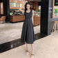 Fruit Green Dress Waist and Thin Fashionable and Versatile Retro Sling Multi-color Optional