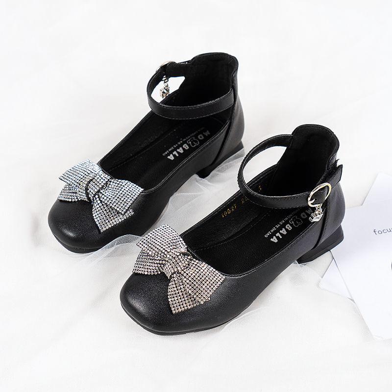 Children's Shoes  Princess Shoes Spring  Summer Girls' Leather Shoes  All-match Elementary School High-heeled Red Performance Shoes