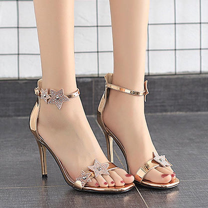 Sandals women high-heeled fine-heeled ladies sandals word buckle sexy fashion summer women's shoes
