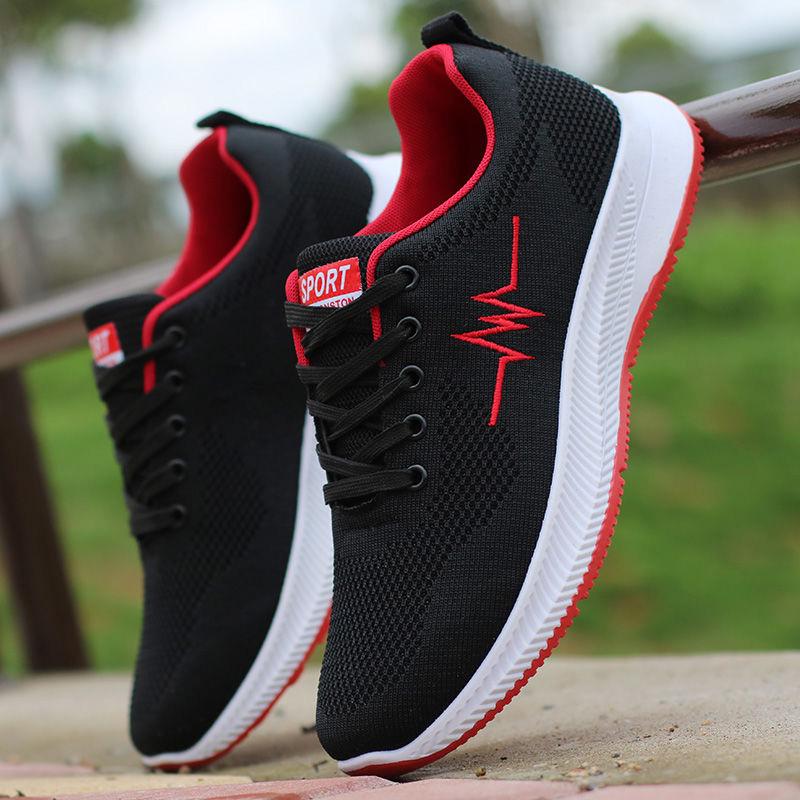 39-44 Men Mesh Sneakers Wear-resistant Outdoor Basketball Shoes Deodorant Lightweight Running Shoes Comfortable Deodorant Black Sport Shoeses