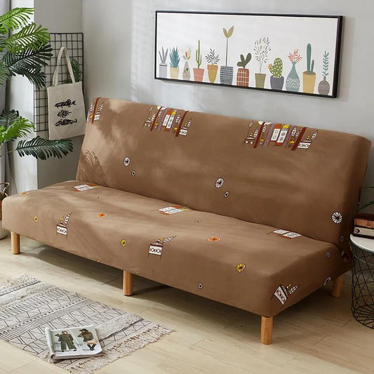 Armrestless Folding Sofa Bed Cover Universal Four-season Sofa Cover Full Cover Simple Folding Elastic Universal Cover