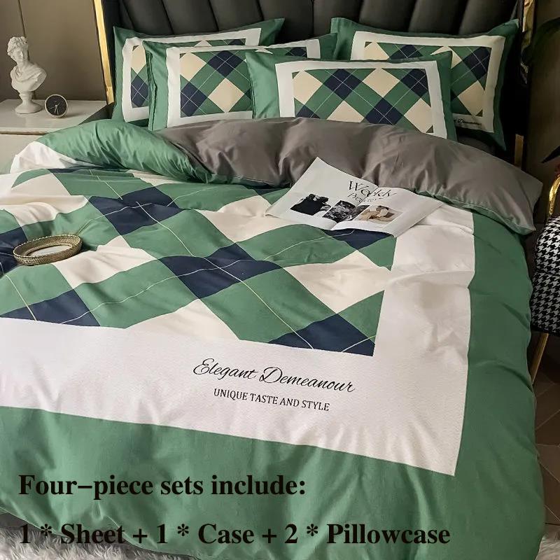 Pure Cotton Four-piece Bed Supplies Light Luxury European Style High-grade Pillowcase Is Single Suit
