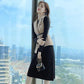 Spring and Autumn New Style Temperament Vest Vest Jacket Female Thin Temperament Mid-length Dress Two-piece Lady Elegant Style