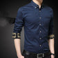 Men's Shirt Long-sleeved Slim Korean Fashion Trend Shirt Casual Business British Hair Stylist Clothes