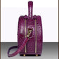 Crocodile Handbags Leather Round Bag Messenger Leather Bag Western Style High-end Small Bag Shoulder Bag Portable Shoulder Bag
