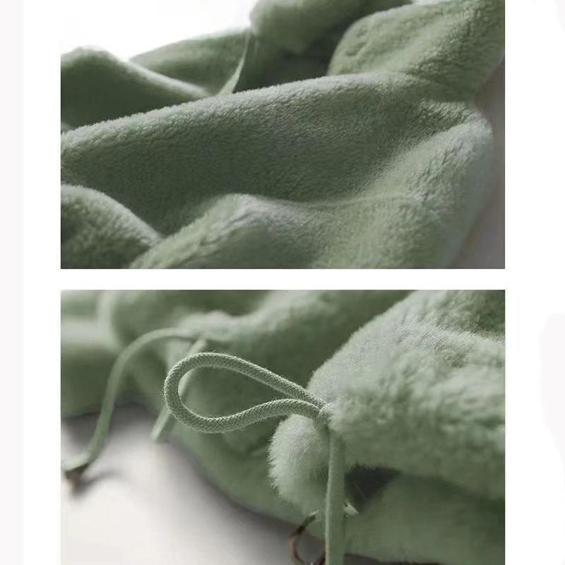 Spring Thick Coat Women's Double-sided Coral Fleece Warm Turtleneck Sweater Female Cardigan Zipper Fleece Jacket