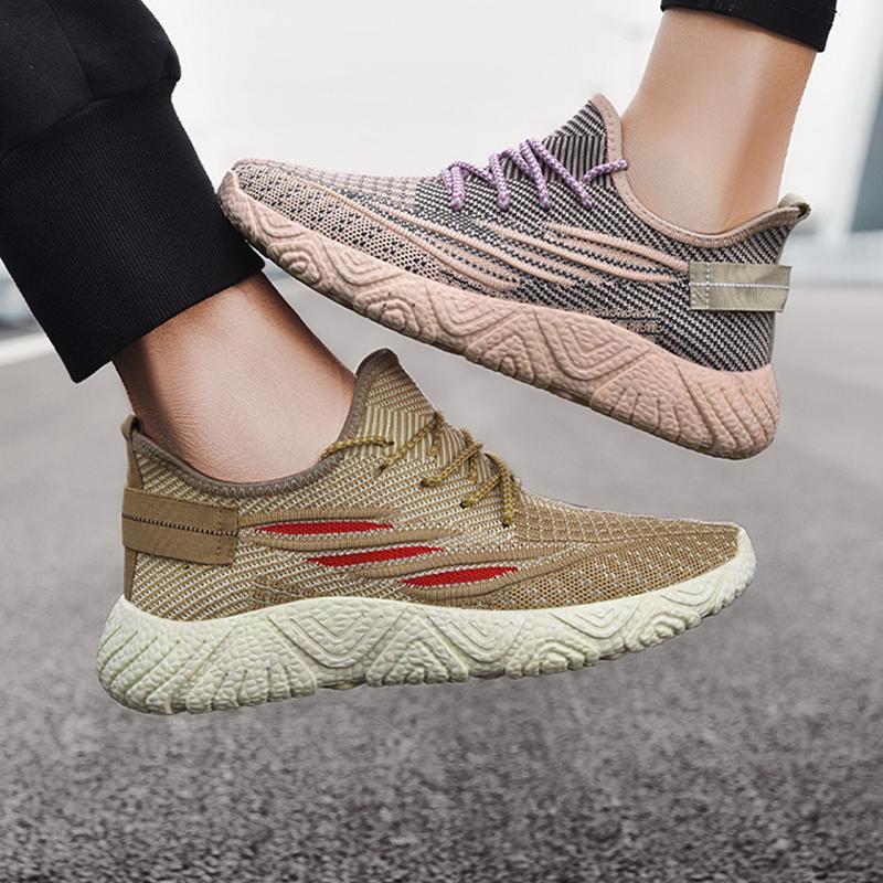 Spring and Summer Couple Shoes for Men and Women Flying Woven Breathable Sports Casual Shoes