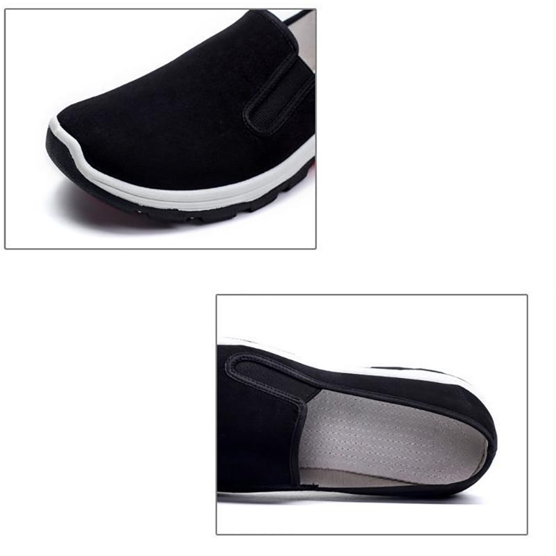 Old Beijing Black Canvas Shoes Casual Lightweight Non-slip Safety Shoes Convenient Work Driver Shoes