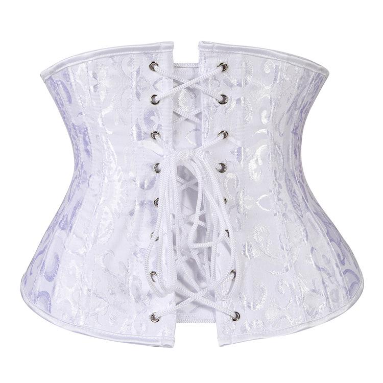 Corset Dobby Waist Trainer Cincher Bustier Top Corselet Sexy Lacing-up Slimming Underwear Lingerie