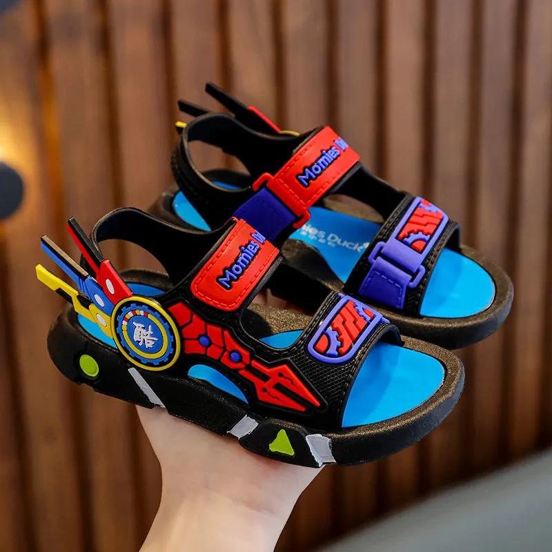 Boys' Sandals Summer Soft Sole Non-slip Outdoor Beach Shoes Children's Large Size Breathable Soft Sandals