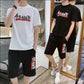 Two-piece Men's Casual Sports Suit Summer Thin Section Large Size Short-sleeved Shorts Plus Fertilizer To Increase Youth Middle-aged Clothing