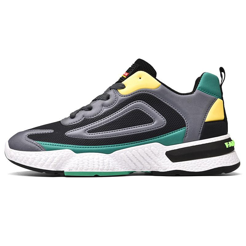 Casual Color Matching Men's Shoes Male Student Fashion Sneakers Breathable All-match Korean Running Shoes