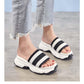 Thick bottom sandals summer infrared wear wild sports ins tide fashion sponge cake slippers women