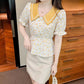 Contrast Color Doll Collar Short-sleeved Floral Shirt Women's Summer Dress Waist Short Shirt Top Trendy