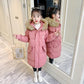 Girls' Warm Winter Padded Jacket Korean Style Padded Coat Children's Mid-length Down Quilted Jacket
