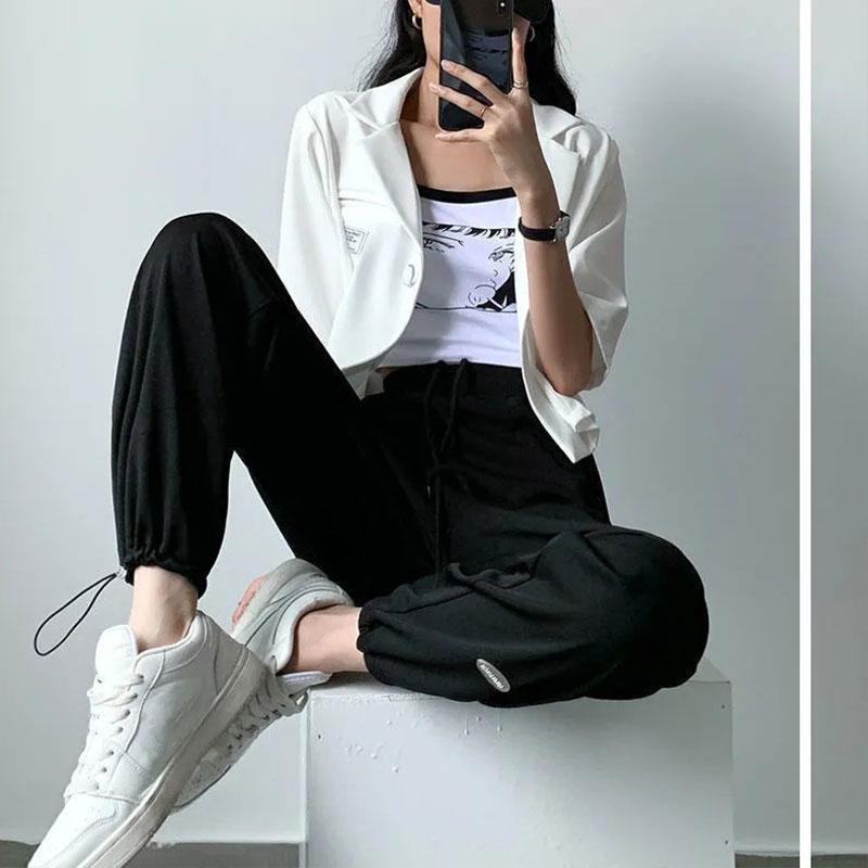 Women's Ice Silk Sweatpants Spring Summer Loose High Waist Drape Casual Pants Legging Pants Anti-mosquito Wide Leg Pants S~XXXXL Large Size Pants