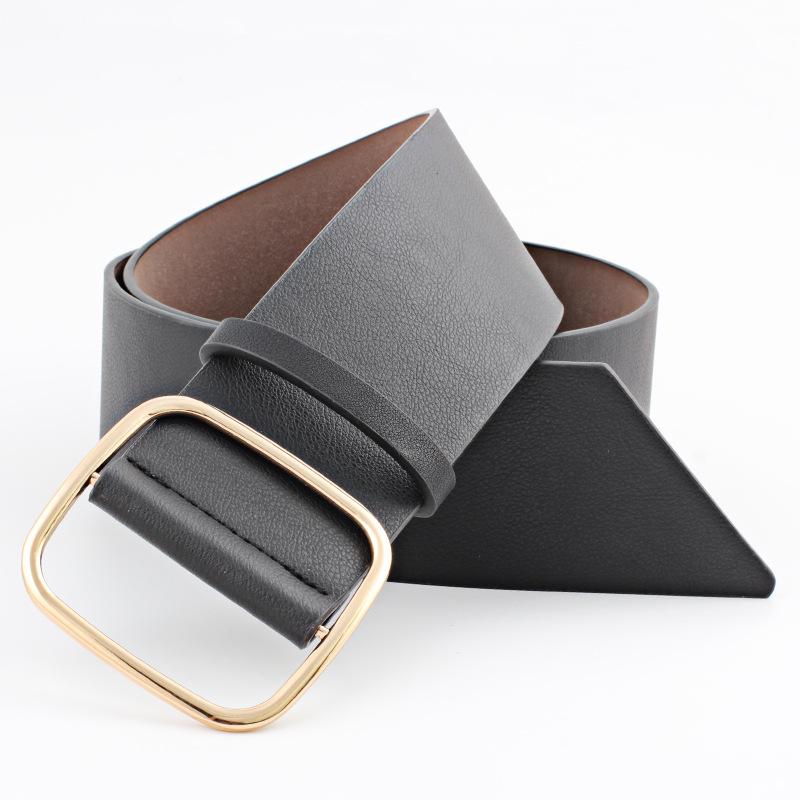 Concise Women Strap Pu Leather Casual All-match Women Waist Belt Wide Waistband