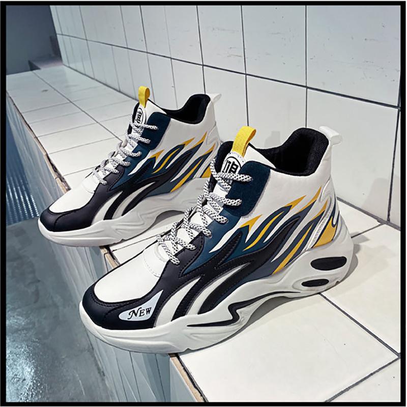 Summer Autumn Men's Sneakers Korean Trendy High-top Shoes All-match Student Men's Basketball Shoes